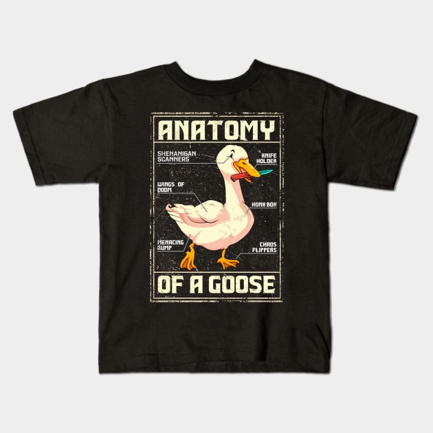 Vintage anatomy of a goose Kids T-Shirt by Wagum Std